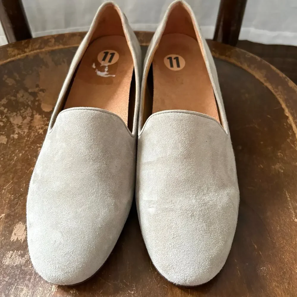 Vionic Will Gray Nubuck Slip On Flats Loafers Size 11 New - Picture 6 of 6